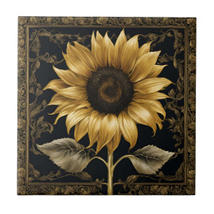 Azulejo Girasol enmarcado