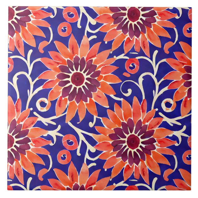 Azulejo Girasol Mediterráneo (Frente)