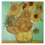 Azulejo Girasoles de Vincent van Gogh el |, 1888<br><div class="desc">Número de colección de la imagen:  BAL20294 girasoles,  1888 (aceite en lona). Gogh,  aceites de la furgoneta de Vincent 1853-90) (en lona. Neue Pinakothek,  Munich,  Alemania.  1888</div>