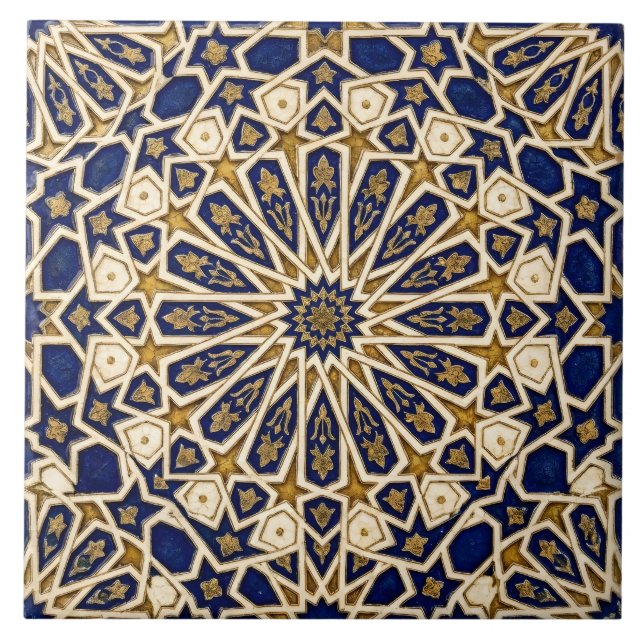 Azulejo Girih geométrico marroquí (Frente)