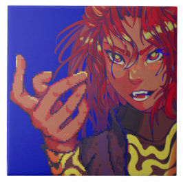 Azulejo Girl changing pixelart