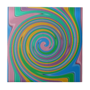 Azulejo Giro de rayas arcoiris