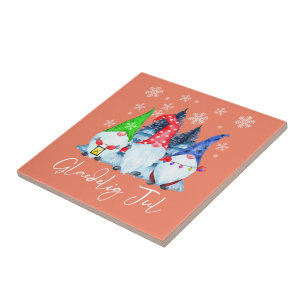 Azulejo Glaedelig Jul Nordic Gnomes Tomte Nisse Danish
