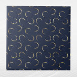 Azulejo Glam Gold Moons Navy Blue<br><div class="desc">Baldosa azul marino con lunas de oro. El código hexadecimal para el azul marino es #202A44.</div>