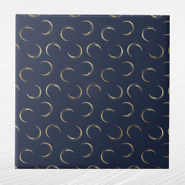 Azulejo Glam Gold Moons Navy Blue
