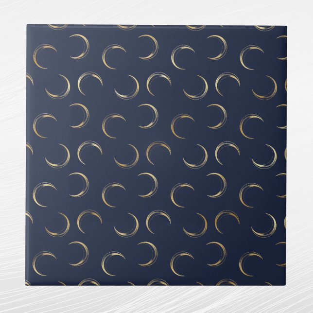 Azulejo Glam Gold Moons Navy Blue (Subido por el creador)