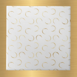 Azulejo Glam Gold Moons White