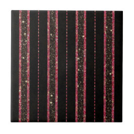 Azulejo Glam Purpurina Black and Pink Viva la Vida Magenta