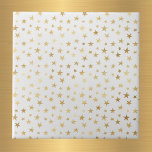 Azulejo Glam White Gold Stars<br><div class="desc">Baldosas blancas con estrellas doradas.</div>