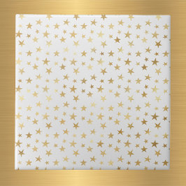Azulejo Glam White Gold Stars