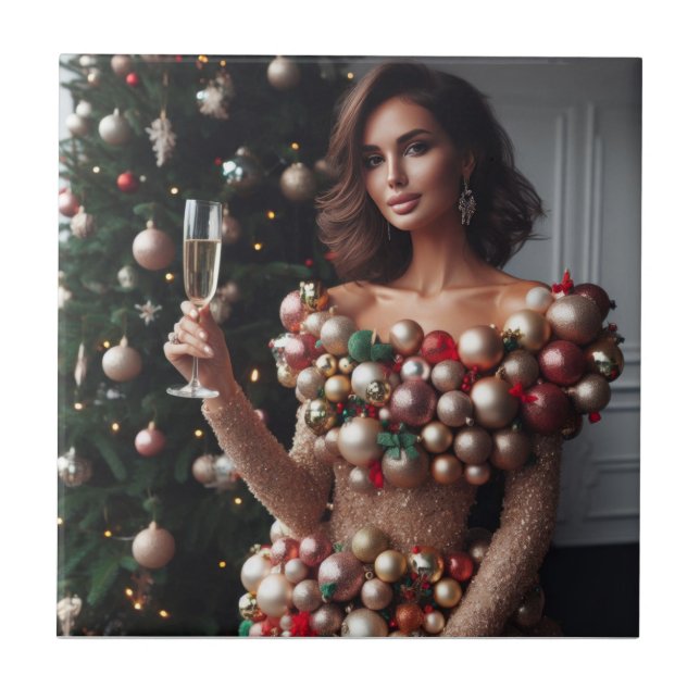 Azulejo Glamour de los navidades (Frente)