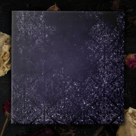 Azulejo Glimmery Indigo Grunge | Midnight Purple Damask