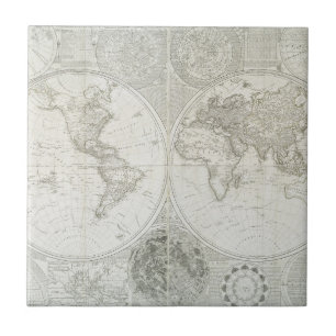 Azulejo Globo terráqueo de Samuel Dunn el   1787