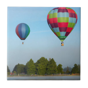 Azulejo Globos aerostáticos sobre un lago, NZ