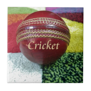 Azulejo Gloria de la pelota dura roja Arte de cricket Taza