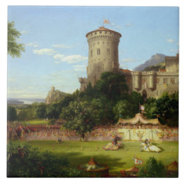 Azulejo Glorioso pasado (Castillo medieval y Caballeros Jo