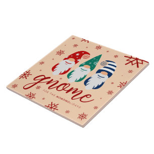 Azulejo Gnome de los Navidades de Hipótesis por los copos 