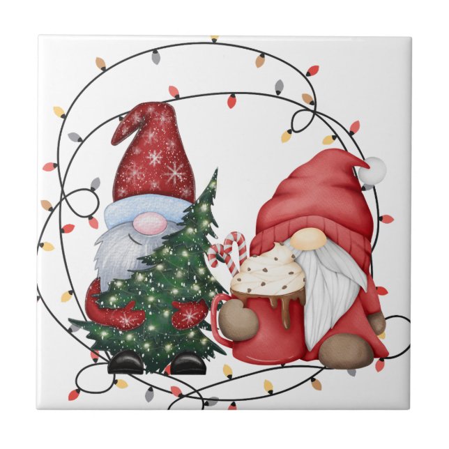 Azulejo Gnomes de Navidades caprichosos (Frente)