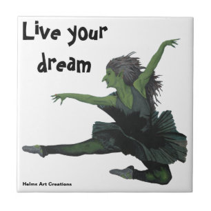 Azulejo Goblin Chica Bailarina de ballet Fantasía Tile dec