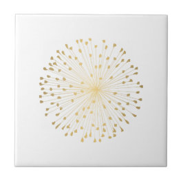 Azulejo Gold Dandelion Starburst
