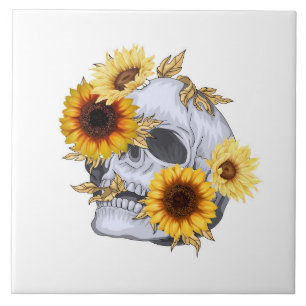AZULEJO GOLDEN BLOOM SKULL