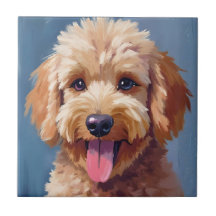 Golden Doodle | Pintura de Acuarela de Perro Masco