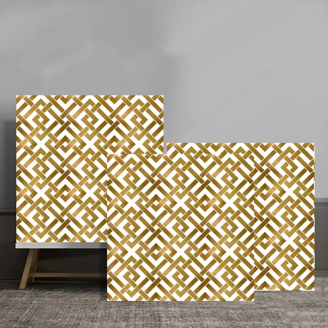 Azulejo Golden Geometric Maze Seamless Pattern (Subido por el creador)
