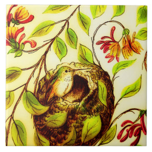 Azulejo Golden Hummingbird Tile