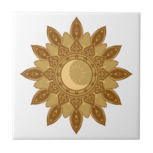 Azulejo Golden Mandala Ceramic (Frente)
