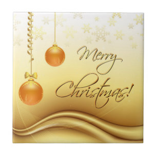 Azulejo Golden Merry Christmas