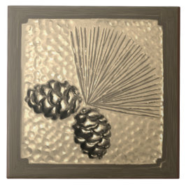 Azulejo Golden Ponderosa Pinecone Tile