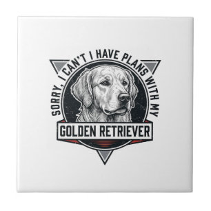 Azulejo Golden Retriever Lo siento, tengo planes Amante de