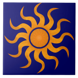 Azulejo Golden Sun Midnight Blue Tile - Grande