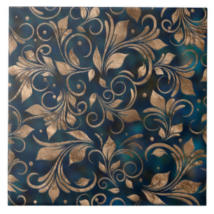 Azulejo Golden Swirl Brands Ocean Deep
