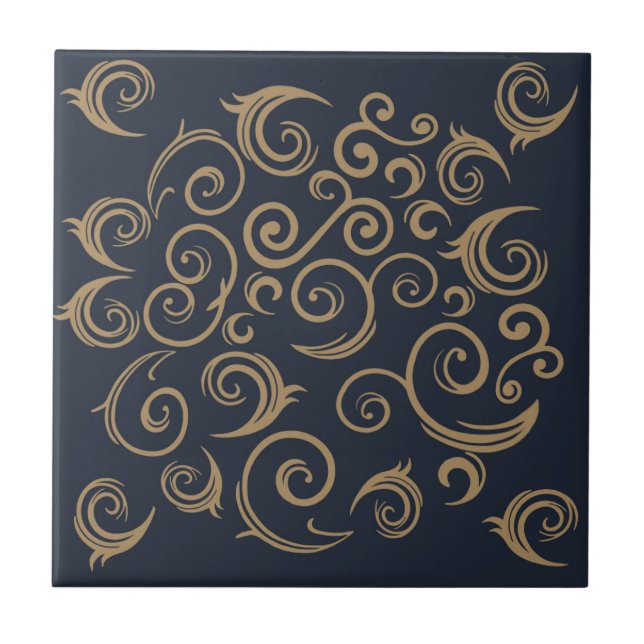 Azulejo Golden Swirls (Frente)