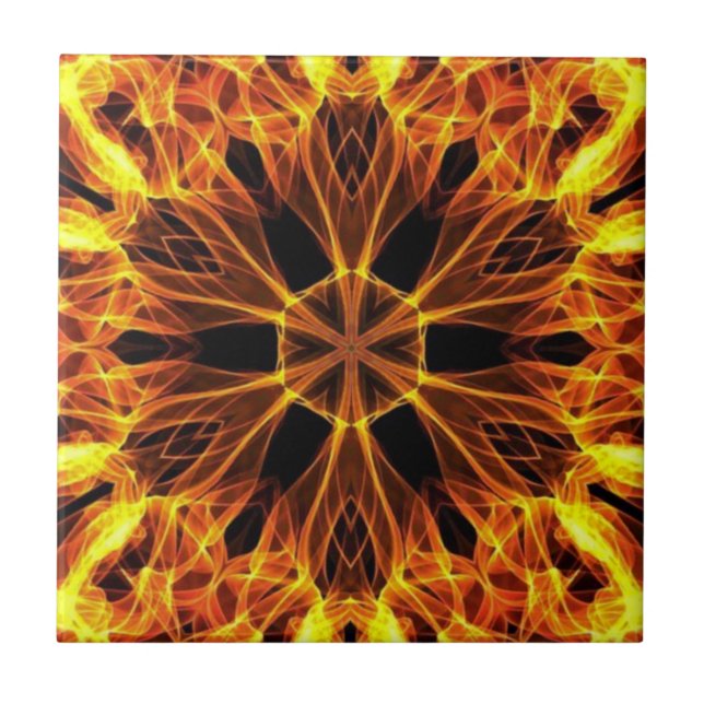 Azulejo  Golden Web A ~ Fuera Del Crucible ~  (Frente)