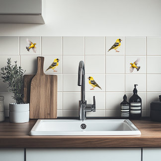 Azulejo Goldfinch estadounidense en fuga