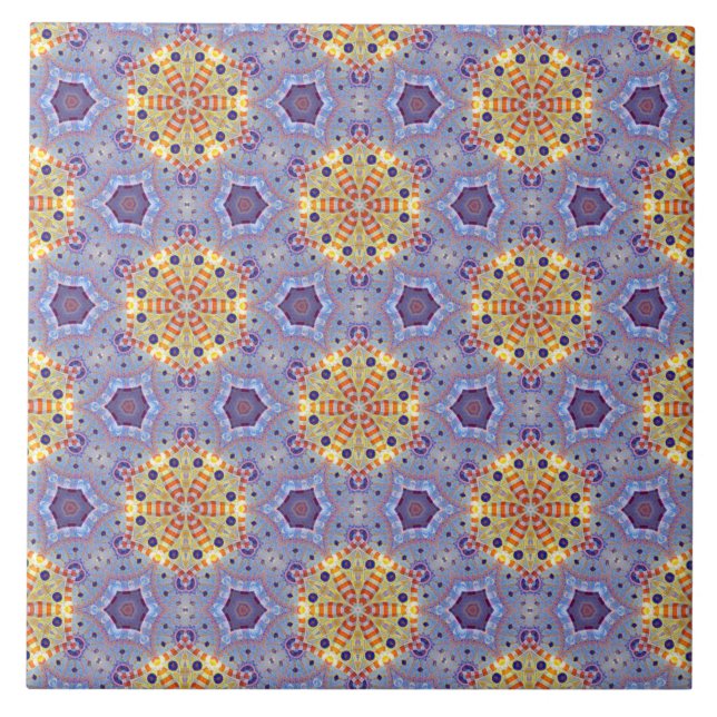 Azulejo Goldfish azul de la bóveda de la mezquita (Frente)