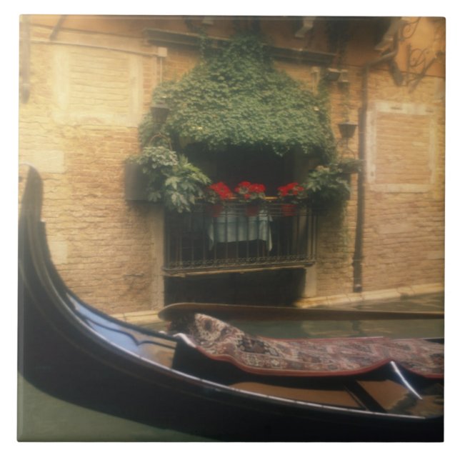 Azulejo Góndola y restaurante, Venecia, Véneto, Italia (Frente)