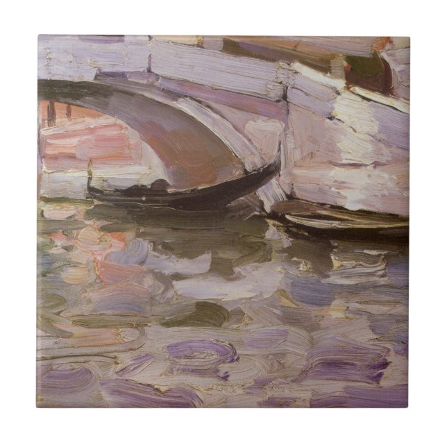 Azulejo Góndolas por John Singer Sargent, arte impresionis (Frente)