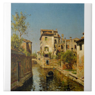 Azulejo Gondolero en un canal veneciano