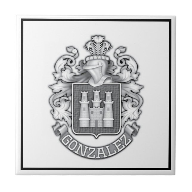Azulejo Gonzalez Family Crest (Frente)