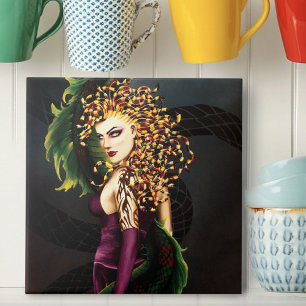 Azulejo Gorgon de la serpiente de mitología griega Medusa