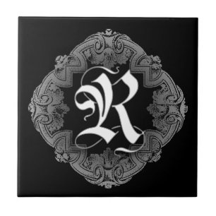 Azulejo Gótico elegante inicial R