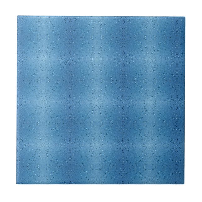 Azulejo Gotitas de agua contra el cielo azul (Frente)