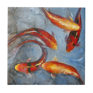 Azulejo Graceful Koi I