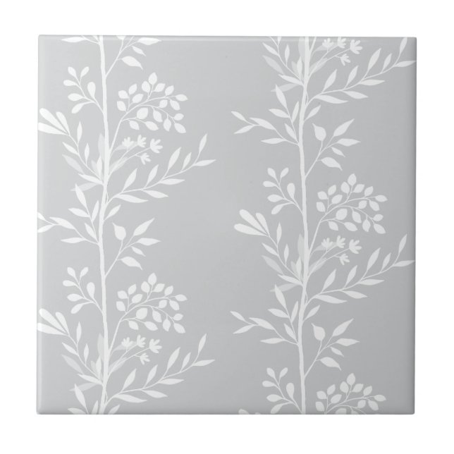 Azulejo Graceti Vertical Garden Silhouette M1 Flora Blanca (Frente)