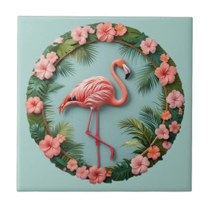 Azulejo Gracia Tropical Balanceo Flamingo Cerámica Tile
