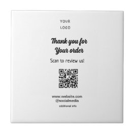 Azulejo Gracias por el escaneo de pedidos Revisar el logot