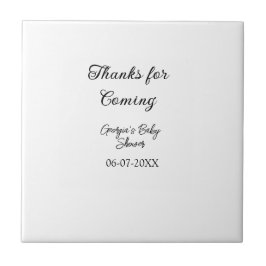 Azulejo Gracias por venir a la ducha de bebé, simple y mod